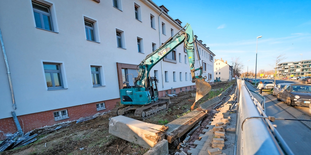 Baufortschritte im neuen Wohngebiet Ostend Hildesheimer