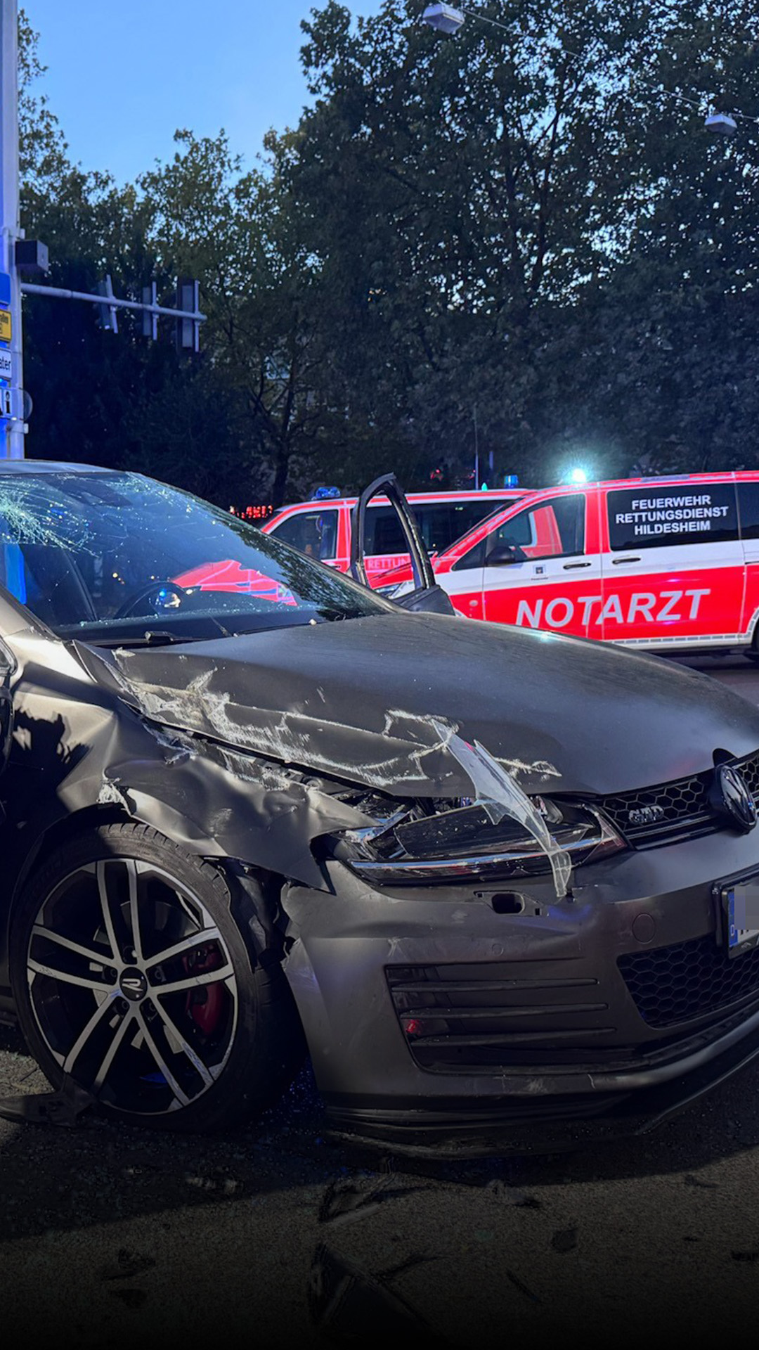 Unfall am Zingel in Hildesheim